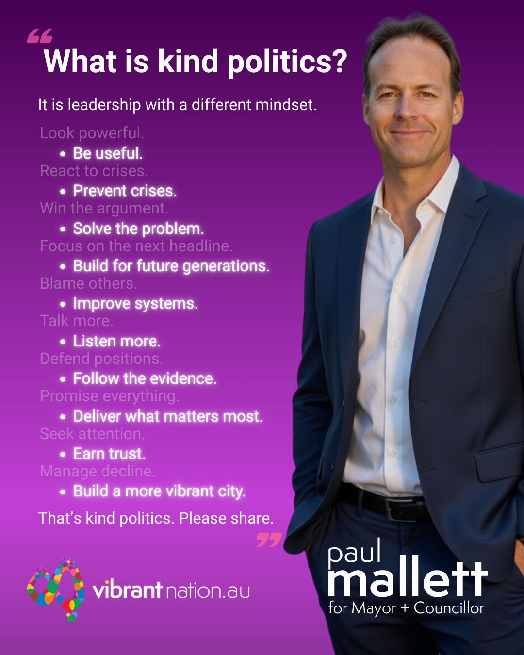 paul mallett what is kind politics-3 Post Title here for best SEO results